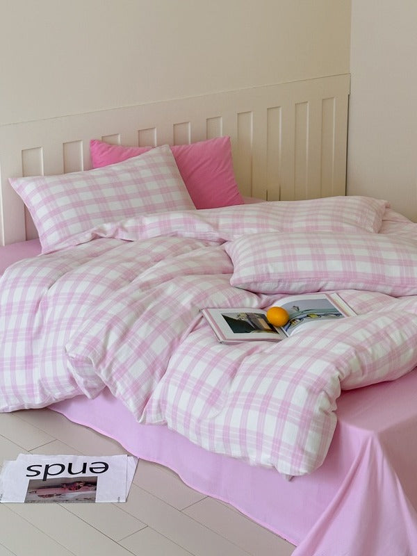 Woodland Plaid Cotton Muslin Duvet Cover original reference image 8
