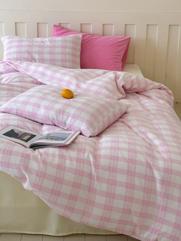 Woodland Plaid Cotton Muslin Duvet Cover original reference image 10