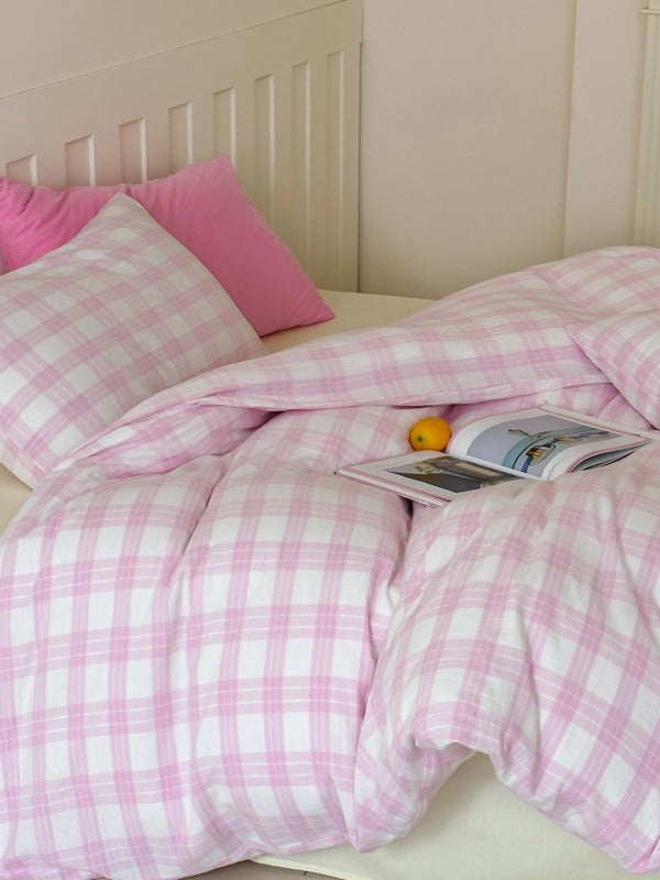 Woodland Plaid Cotton Muslin Duvet Cover original reference image 14