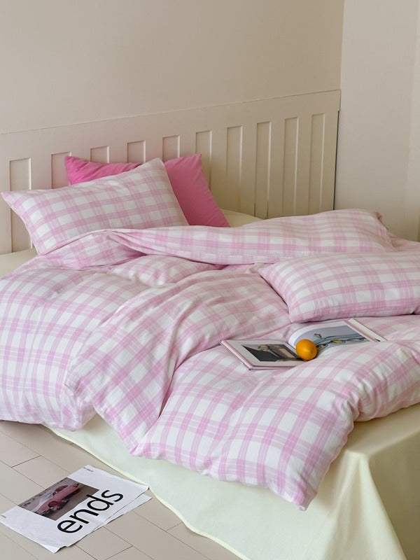 Woodland Plaid Cotton Muslin Duvet Cover original reference image 16
