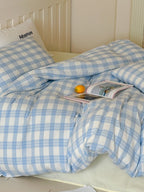 Woodland Plaid Cotton Muslin Duvet Cover original reference image 19