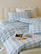 Woodland Plaid Cotton Muslin Duvet Cover original reference image 23
