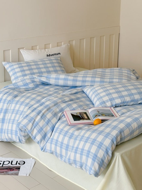 Woodland Plaid Cotton Muslin Duvet Cover original reference image 24