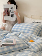 Woodland Plaid Cotton Muslin Duvet Cover original reference image 30