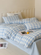 Woodland Plaid Cotton Muslin Duvet Cover original reference image 32